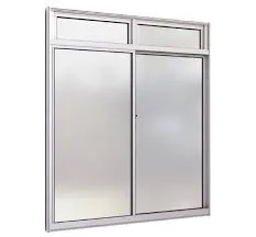 Janela alumínio 2 folhas com basculante